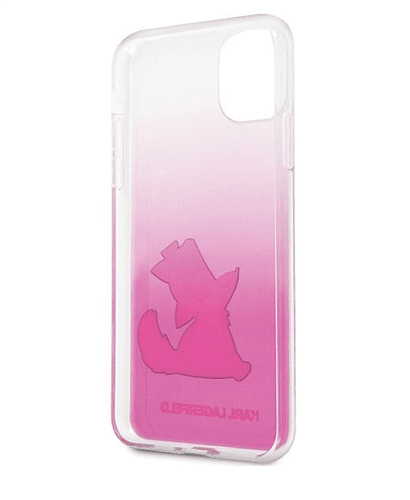 Чехол для смартфона Lagerfeld для iPhone 11 Pro Max TPU/PC collection Choupette Fun Hard Gradient Pink